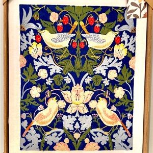 BP Home William Morris Woven  Wall Art Nature-Inspired Tapestry Birds. 18" x 26"